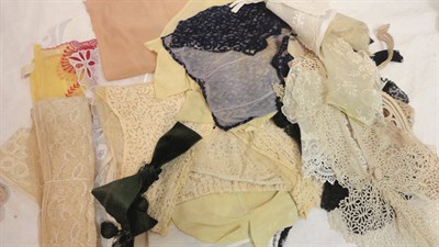 Lot 1102 - Circa 1920's and 1930's Costume Accessories including lingerie yokes, modesty vests, dress...