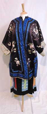 Lot 1107 - Early 20th Century Chinese Silk Embroidered Jacket, decorated with dragons and chrysanthemums, with