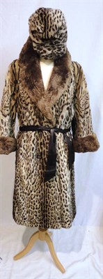 Lot 1115 - J Bryer Harrogate' Ocelot Coat and Similar Hat (2)