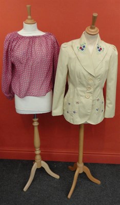 Lot 1128 - Assorted 1950's and Later Costume, including Susan Small London pink cotton printed dress, pink and