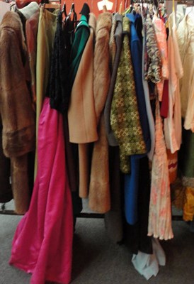 Lot 1137 - Assorted Circa 1970's and Later Costume including printed cotton dresses; full length strapless...