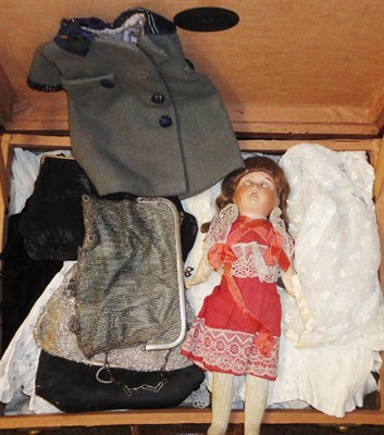 Lot 1162 - Assorted 19th Century and Later Costume and Accessories including a bisque socket head doll...