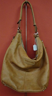 Lot 1209 - Russell & Bromley Tan Leather Shoulder Bag, labelled to the front and inside, 40 cm by 30 cm...