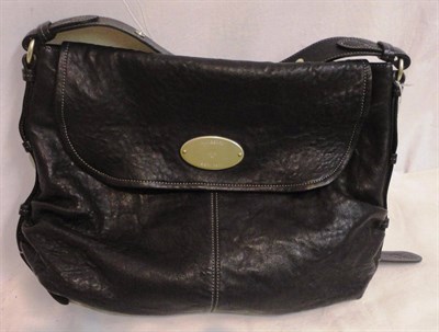 Lot 1221 - Large Mulberry Hayden Shoulder Bag in Black Plonge Lambskin, with a ruched and strap detailing...