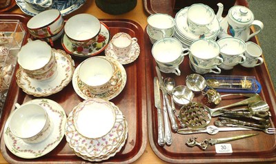Lot 30 - Royal Doulton ";King Fisher"; tea set, Limoges tea wares, silver caddy spoon, silver and plated...