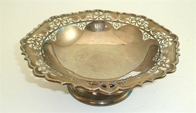 Lot 42 - A silver pedestal fruit bowl