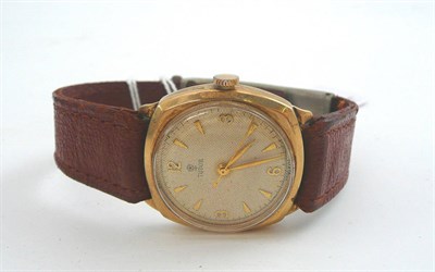 Lot 62 - A 9ct gold Tudor wristwatch