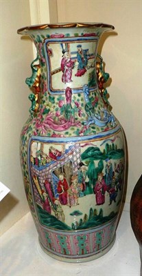 Lot 128 - A 19th century Canton famille rose baluster vase