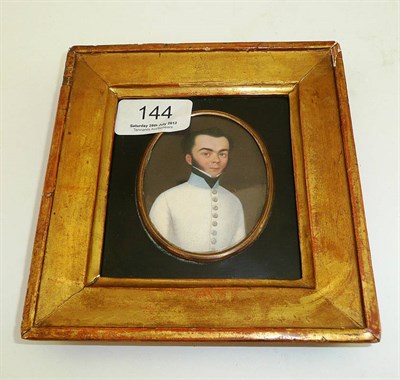 Lot 144 - A portrait miniature of a gentleman