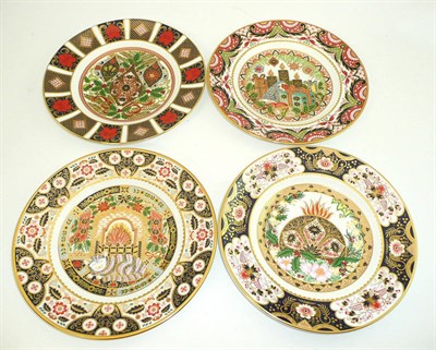 Lot 161 - Four Royal Crown Derby plates, boxed