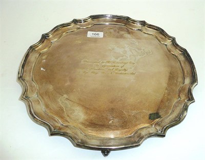 Lot 166 - A silver salver, Sheffield 1966