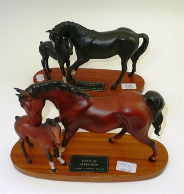 Lot 179 - Standing Beswick group 'Black Beauty' and 'Spirit of Affection' (2)