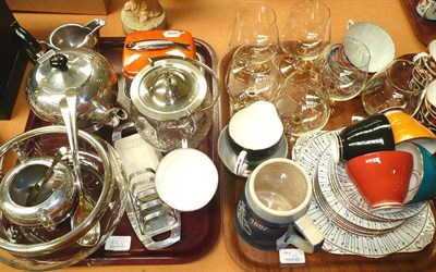 Lot 187 - Royal Dux figure, plated ware, Royal Grafton tea set etc
