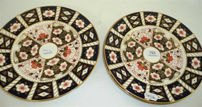 Lot 193 - Six Royal Crown Derby Imari decorated plates