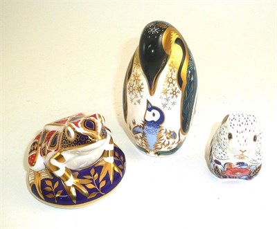 Lot 254 - Three Royal Crown Derby paperweights