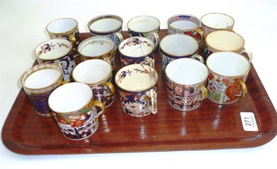 Lot 271 - Sixteen porcelain coffee cans, various factories