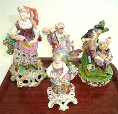 Lot 274 - Four early 19th century English porcelain figures (a.f.)