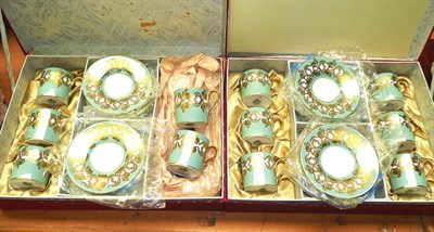 Lot 292 - An Aynsley twelve place coffee service (in two boxes)