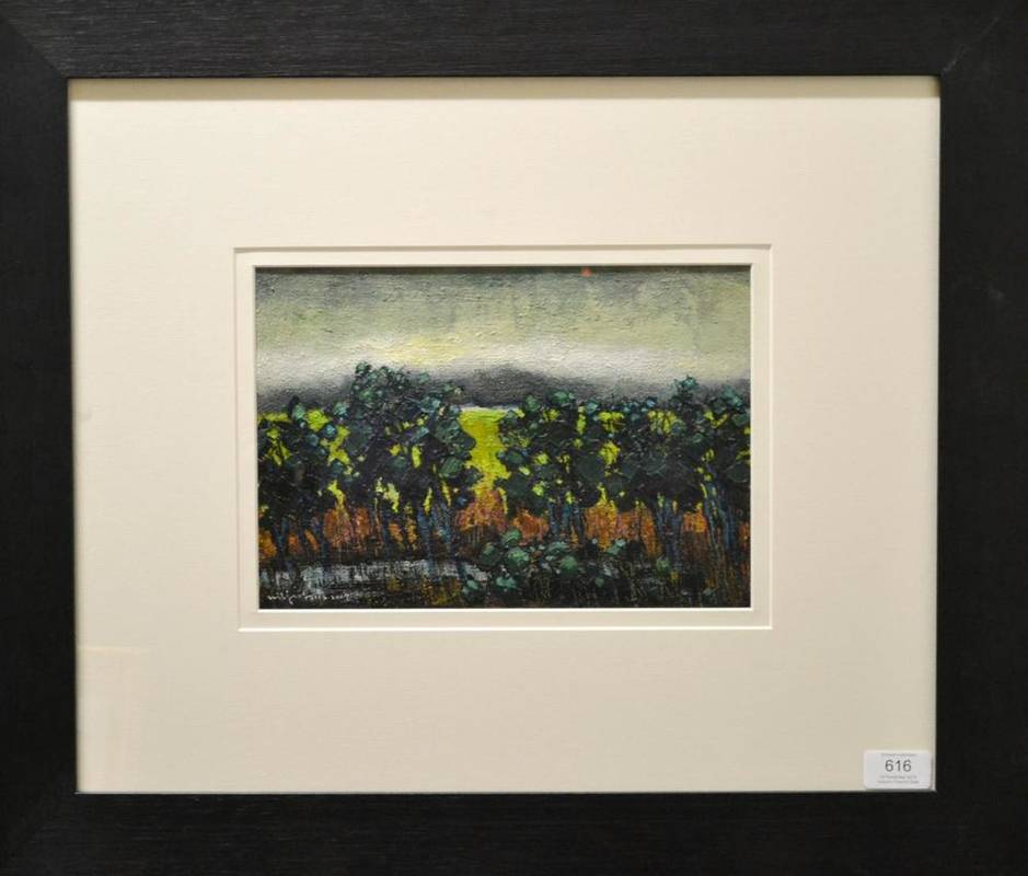 Lot 616 - Wilf Roberts (b.1941) Welsh   "Coed Cyll, Lle Gwlyb "  (Hazel Trees LLe Gwlyb) Signed and dated...