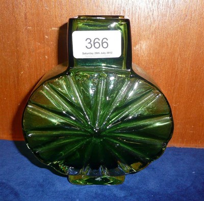 Lot 366 - Whitefriars Meadow green glass sunburst vase