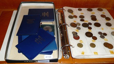 Lot 373 - An album of coins and eight proof sets etc