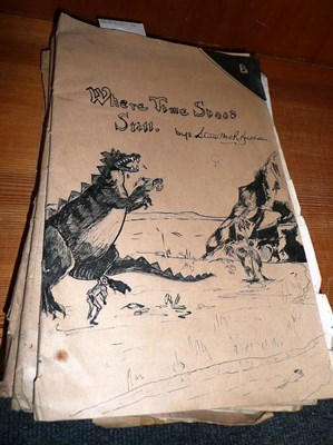 Lot 376 - A collection of eight illustrated manuscript novels by Stuart McR. Buchan, (Australian)