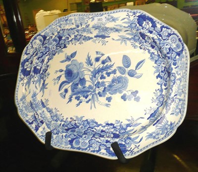 Lot 383 - A blue and white Spode meat plate