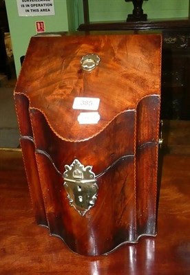 Lot 385 - A George III mahogany knife box (converted, interior lacking)