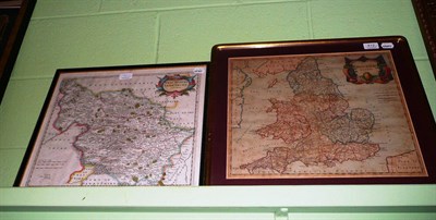 Lot 412 - A map of England by Robert Morden and another of the West Riding of Yorkshire