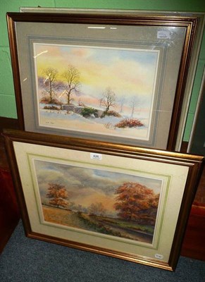 Lot 426 - Clive Pryke, near Ashbourne, Derbyshire and Worton, The Dales a pair of watercolours, Fred...