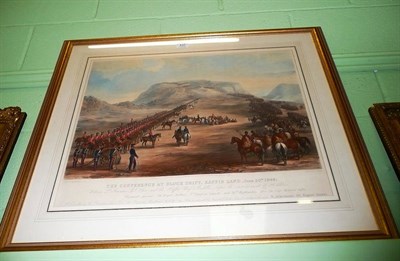 Lot 437 - J Harris after Henry Martens - 'The Conference at Block Drift, Kaffir Land - June 30th 1846',...