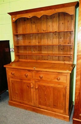 Lot 472 - Pine dresser and rack