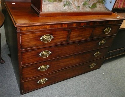 Lot 490 - Georgian mahogany chest of drawers