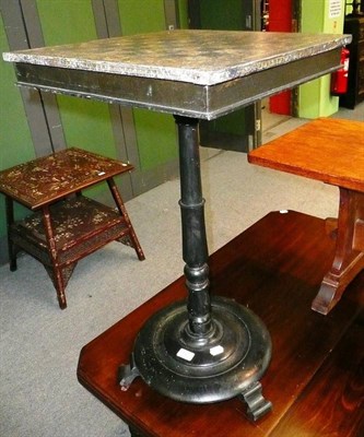 Lot 502 - Ebonised Regency chess table