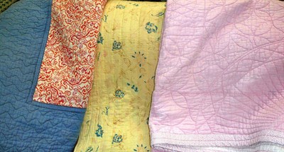 Lot 532 - Pink quilt and two others (3)