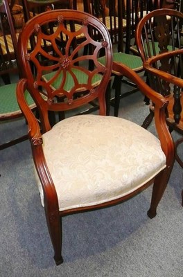 Lot 536 - Reproduction mahogany carver chair