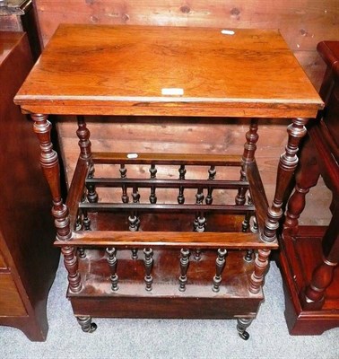 Lot 572 - A Victorian rosewood Canterbury/whatnot