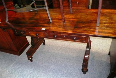 Lot 583 - Rosewood side table with two drawers