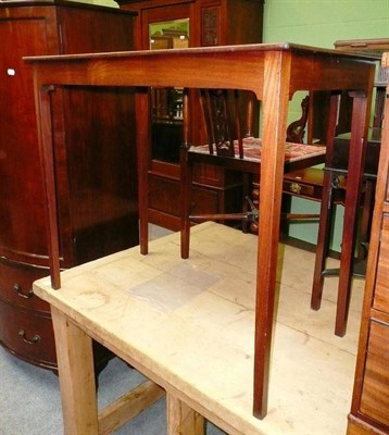 Lot 591 - 19th century mahogany side table with rectangular top