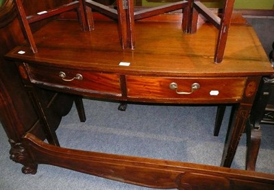 Lot 598 - A 19th century mahogany writing table with two drawers