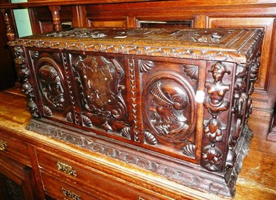 Lot 609 - Continental carved coffer