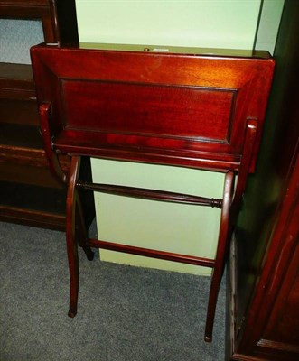 Lot 613 - Mahogany small folding campaign desk