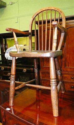 Lot 618 - Child's oak Windsor chair