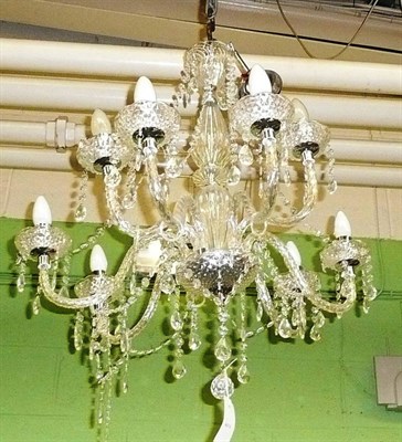 Lot 633 - A glass chandelier