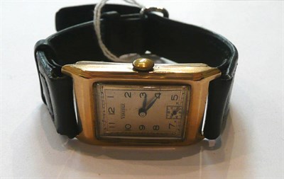 Lot 90 - An Art Deco 9ct gold gentleman's wristwatch