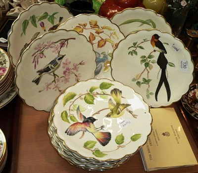 Lot 130 - Twelve Royal Worcester 'The Birds of Dorothy Doughty' dessert plates with boxes