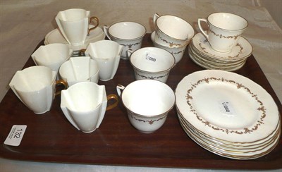 Lot 132 - Brownfield coffee set and Royal Worcester Gold Chantilly coffee set