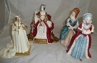 Lot 138 - Three Royal Doulton figures 'The Hon. Frances Duncombe'; 'Countess Spencer'; 'Her Majesty Queen...