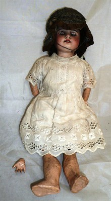 Lot 156 - An SFBJ 60 bisque socket head doll (a.f.)