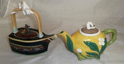 Lot 158 - Minton Archive Collection 'Cat and Mouse Teapot' and 'Mushroom Teapot' (2)